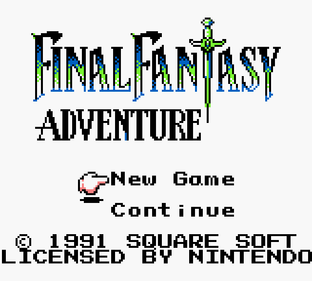 Final Fantasy Adventure Title Screen